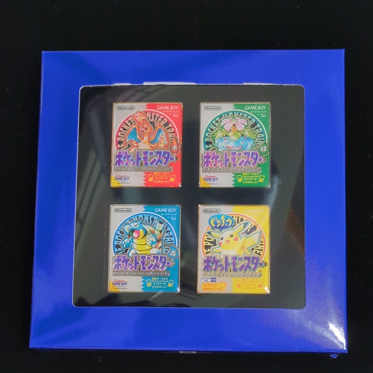 新品】ポケモン初代パッケージ ピンズ4種セット（赤 緑 青 ピカチュウ
