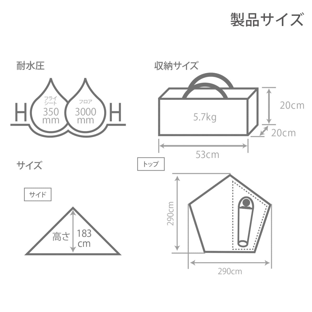 DOD(ディーオーディー) ??シャテント 1人用 火の粉に強い TC 素材の