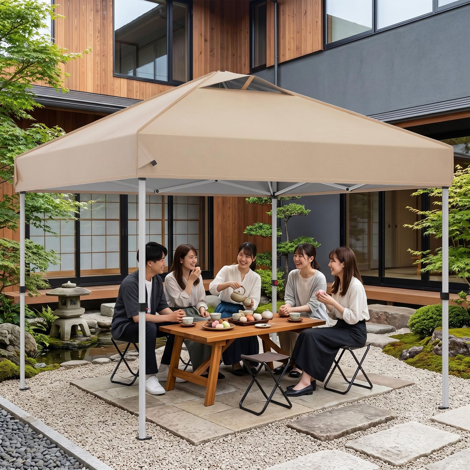 ワンタッチタープテント 2.5Mx2.5M セントラルロック式 3 段階高さ調整 ワンタッチタープテント 2.5m×2.5m セントラルロック式 3 段階高さ調整
