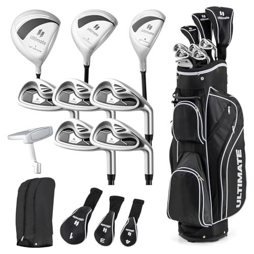 GYMAX レディス クラブセット クラブ9本(1W/3W/4W/6I/7I/8I/9I/PW/PT) 右利き用 ゴルフクラブセット ヘッドカバー付き キャディバッグ付き 初心者向け 軽量 プレゼントpms f653e948