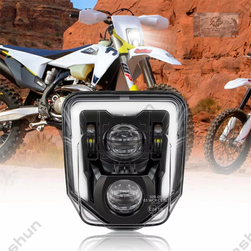 ダートバイク用ヘッドライト LED モトクロス ヘッドランプ DRL Husqvarna 2017-2023 FE250 FE350 FE450 FE501 FE501S TE150