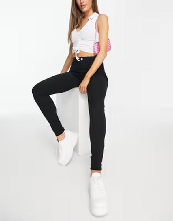ピーシーズ レディース ボトムス デニムパンツ ハイウエスト ジーンズ Pieces Highskinny jeans withigh waist Black ブラック 7,860円