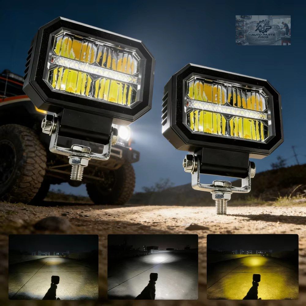 最大40W LEDワークライト2個 DC 12V-36V 黄色白色 DRL オフロード