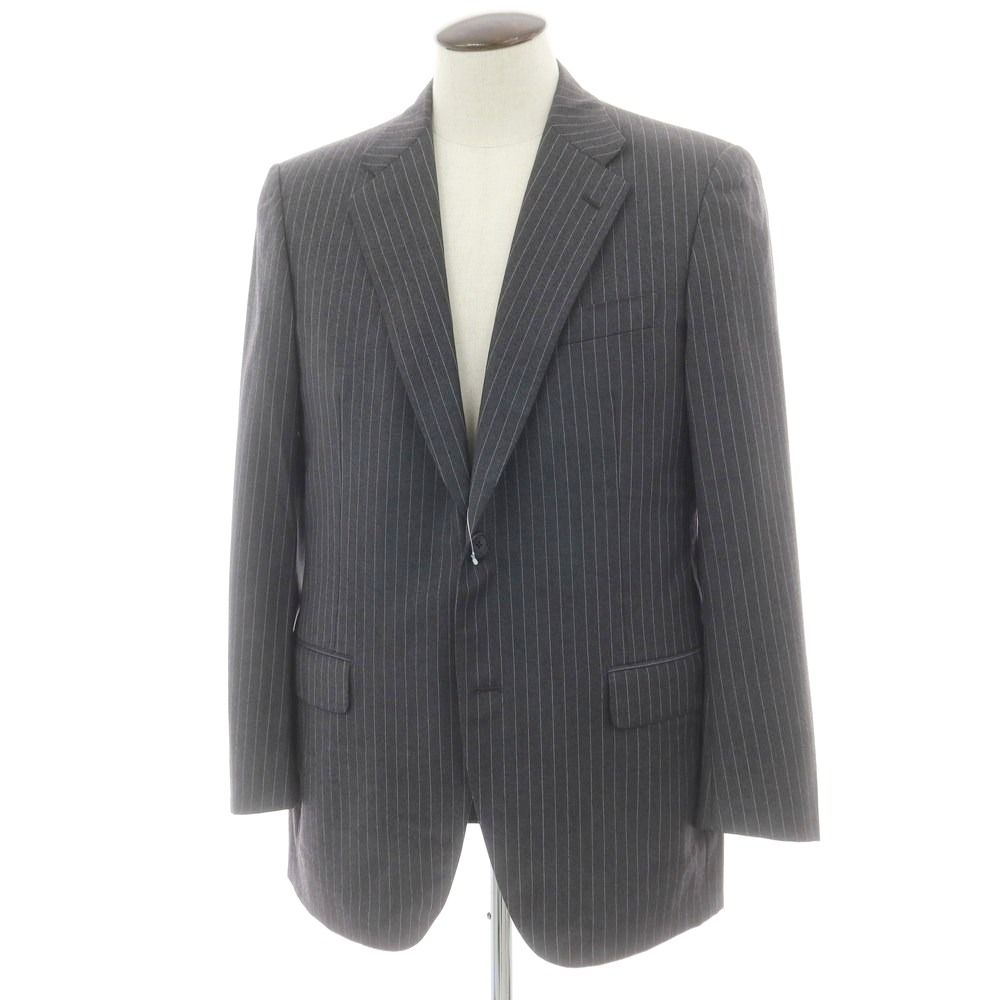 中古】ベルベスト Belvest ウール ストライプ テーラードジャケット