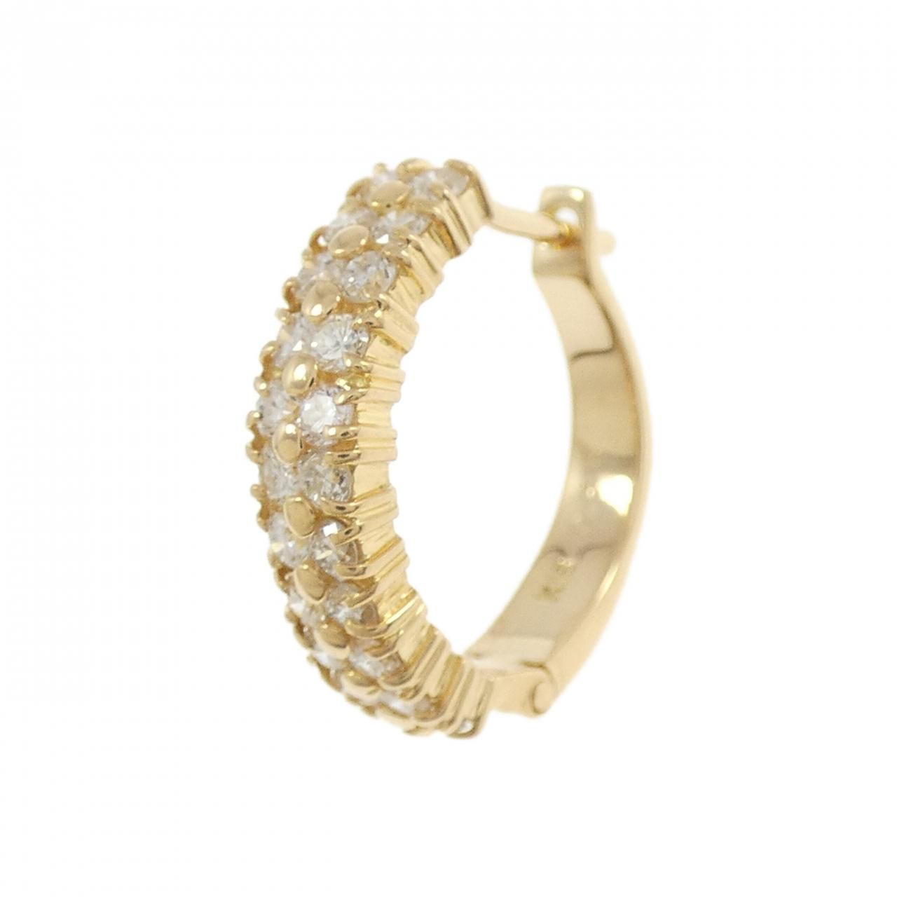 K18YG ダイヤモンド ピアス 0.43CT 片耳 - メルカリ