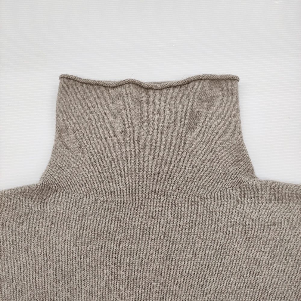 エヴァムエヴァ evam eva カシミヤ混　ウール　ニットポンチョ　ベージュ evam eva wool sable poncho ウールセーブルニットポンチョ V243K916