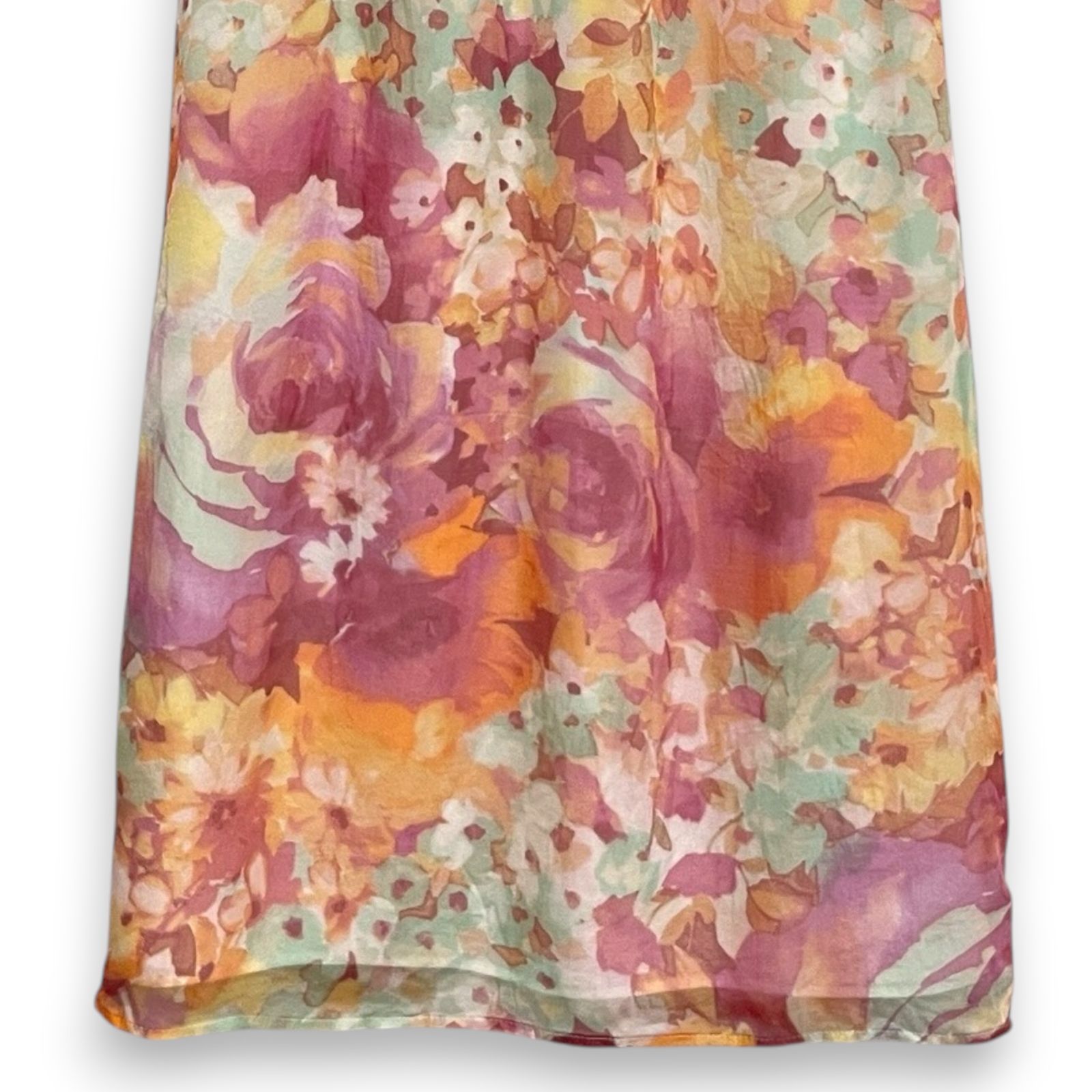 ANAYI アナイ シルク 花柄 ノースリーブ ワンピース Size36 / R261047
