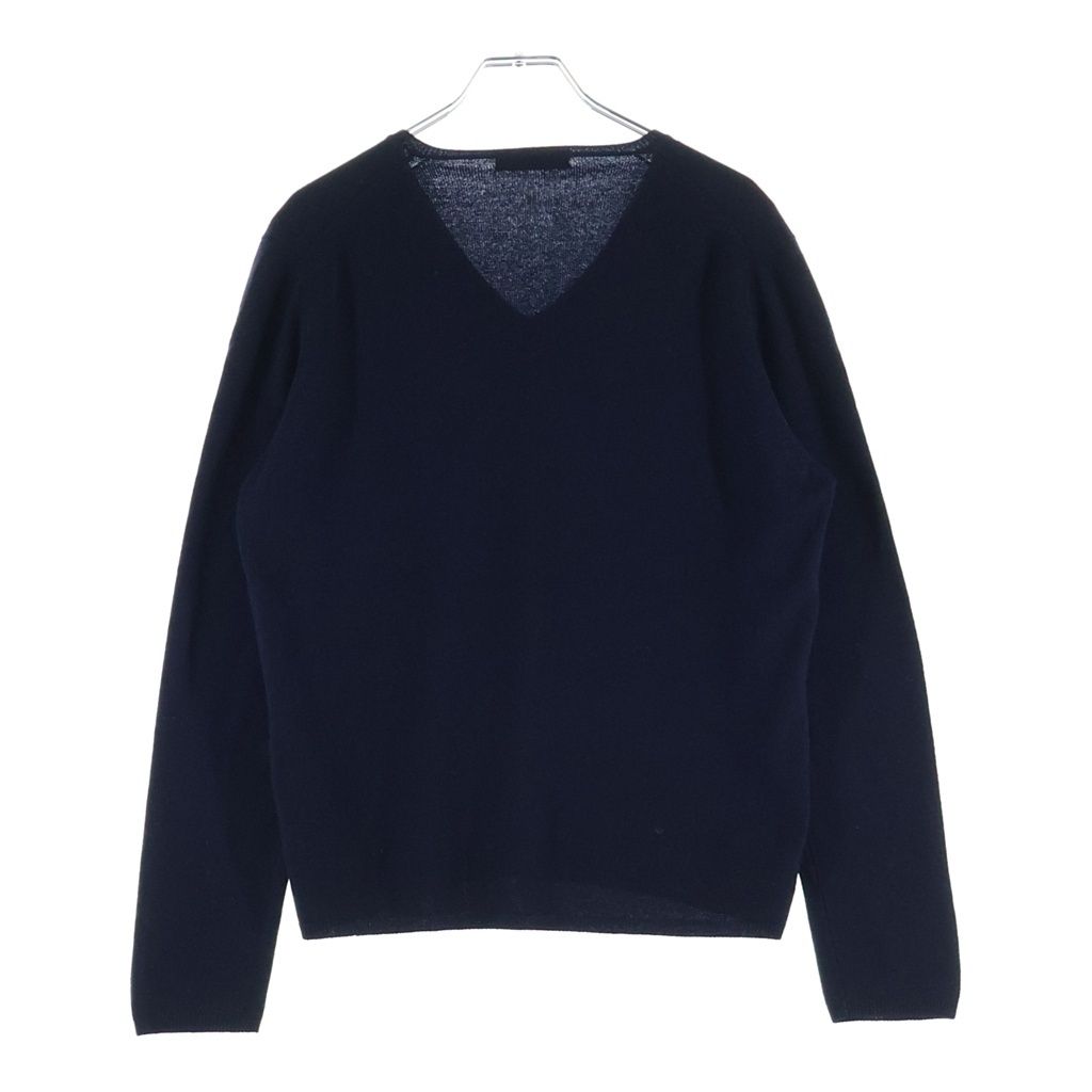 PRADA (プラダ) カシミヤ Vネックニットセーター ネイビー - メルカリ