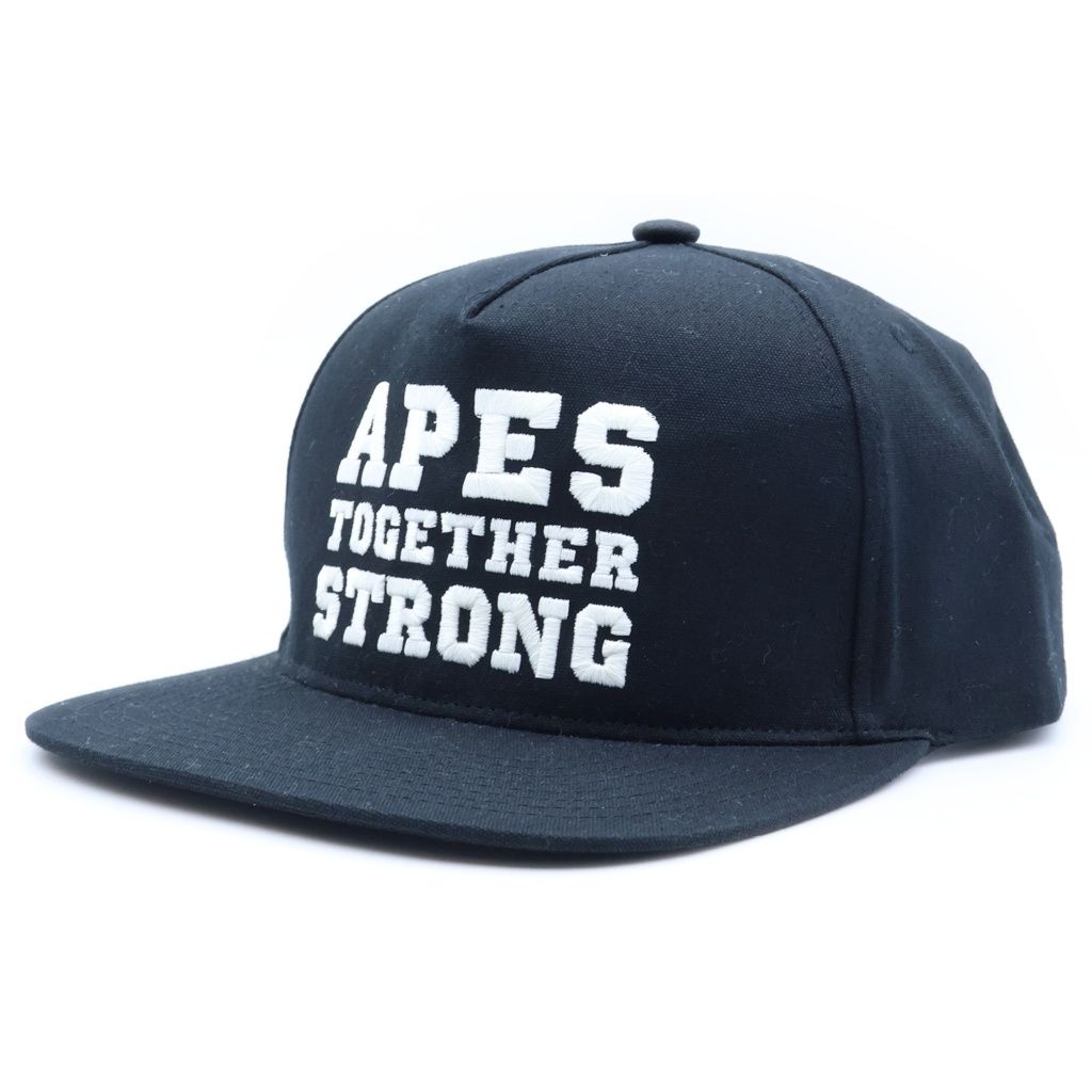 A BATHING APE (アベイシングエイプ) ×NEW ERA College Cap ニューエラ エイプヘッド カレッジロゴ ベースボールキャップ ブラック 001CPD801013X