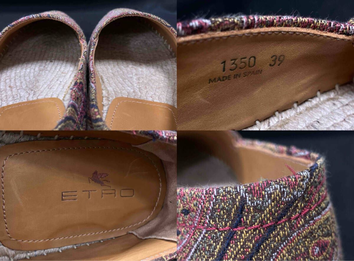 ETRO エトロ エスパドリーユ スリッポン ペイズリー サイズ39 スペイン