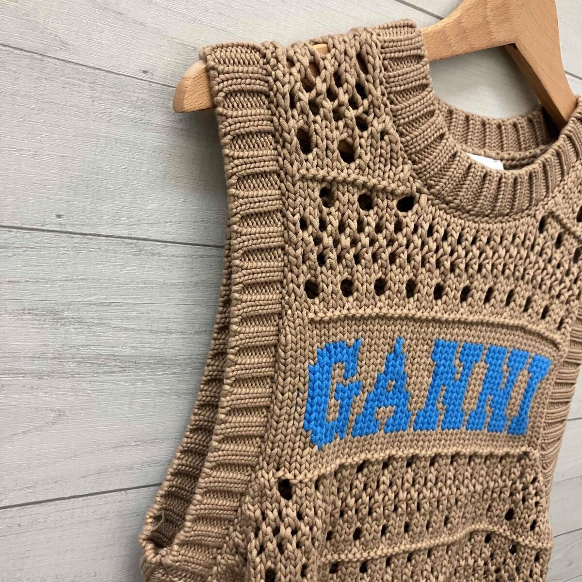 GANNI ガニー ベスト Cotton Rope Short Vest K2166 レディース M