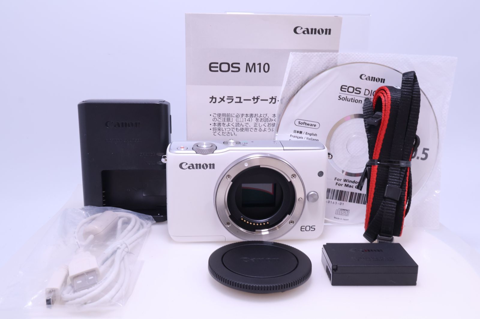 極美品】Canon EOS M10 ボディ(ホワイト) EOSM10WH-BODY ミラーレス