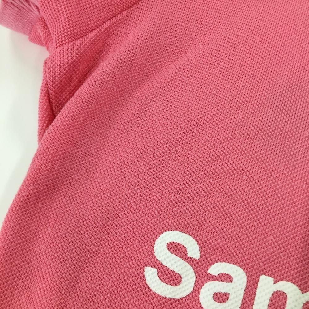 美品】サマンサタバサUNDER25 半袖ポロシャツ ピンク 襟裏ギンガム