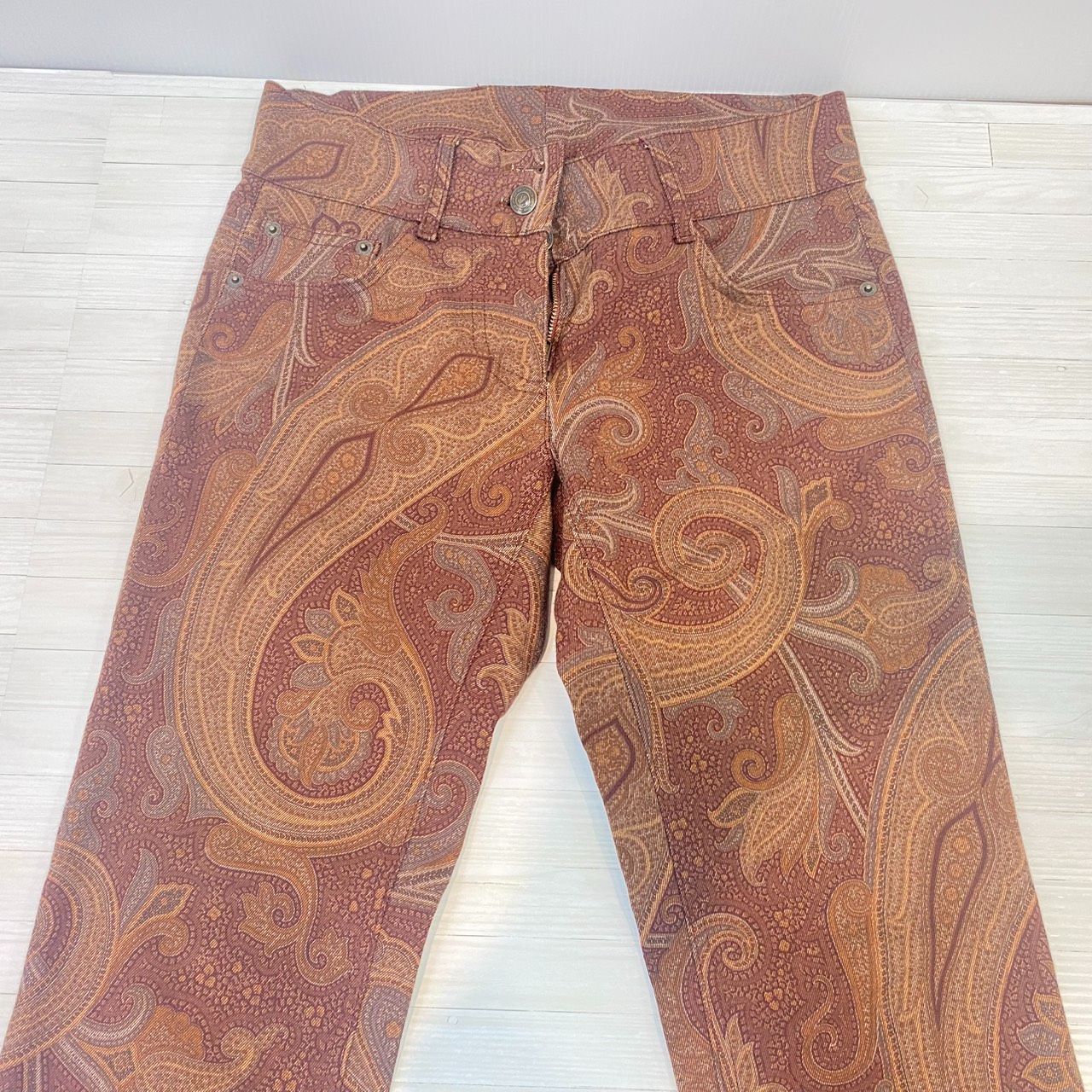 塩】ETRO エトロ パンツ ペイズリー柄 ペイズリーモチーフ 38【25429SK