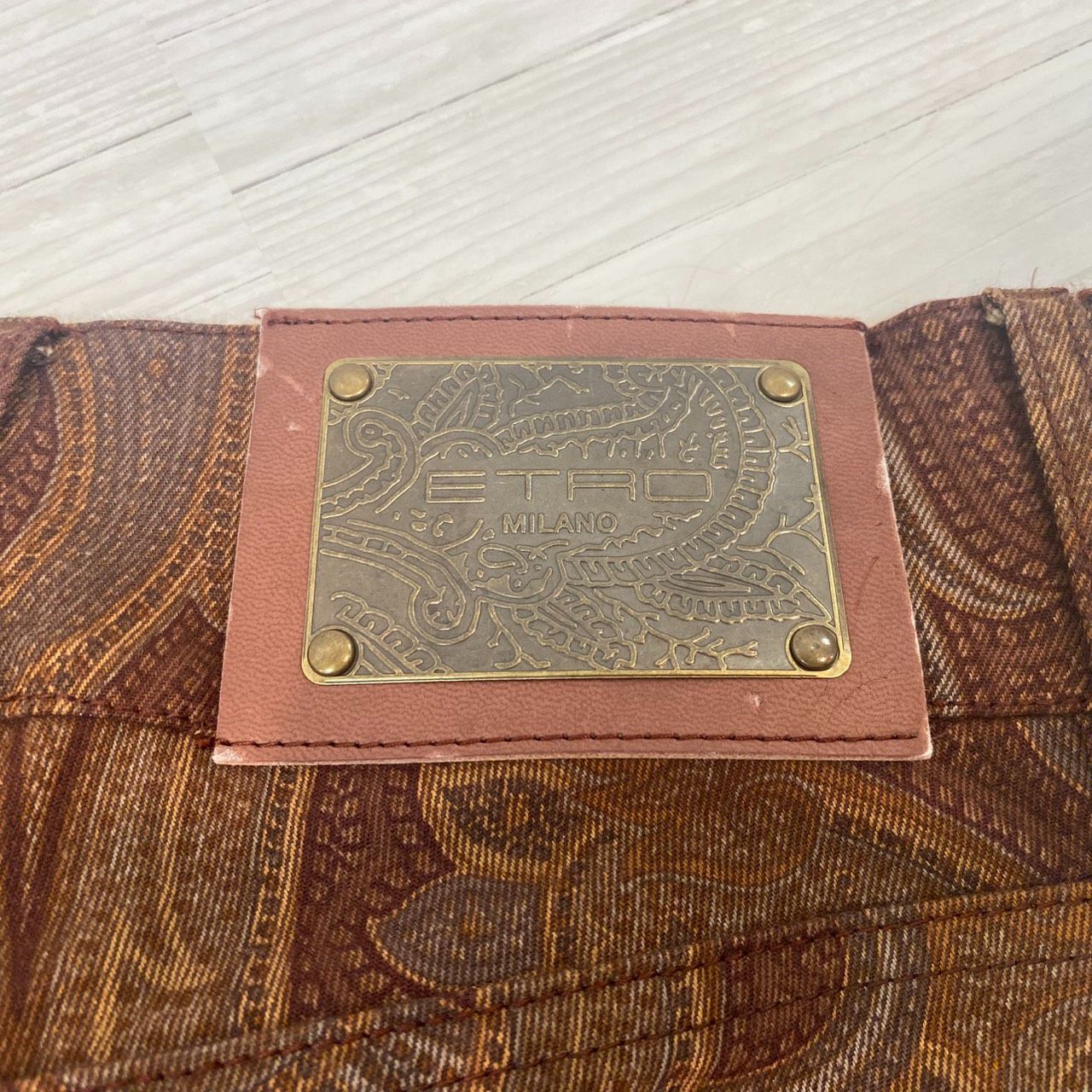 塩】ETRO エトロ パンツ ペイズリー柄 ペイズリーモチーフ 38【25429SK