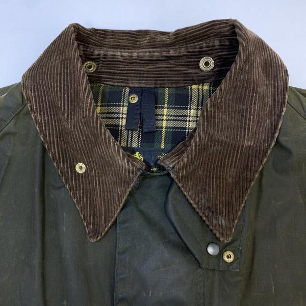 中古】Barbour 90s BEAUFORT 3ワラント 英国製 セージグリーン サイズ