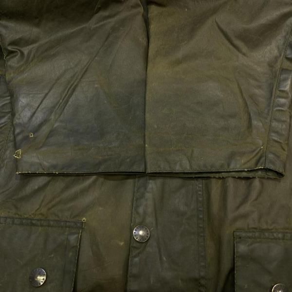 中古】Barbour 90s BEAUFORT 3ワラント 英国製 セージグリーン サイズ