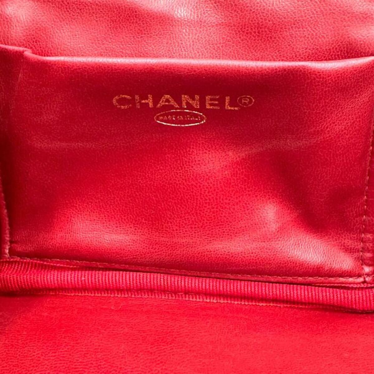CHANEL シャネル バニティバッグ コスメポーチ キャビアスキン レッド