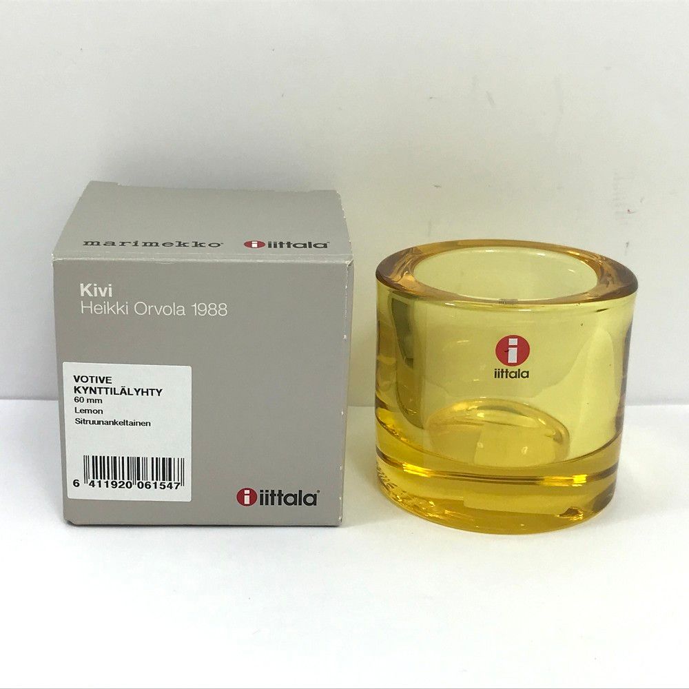 未使用品 iittala イッタラ ivi キビ キャンドルホルダー 60mmレモン