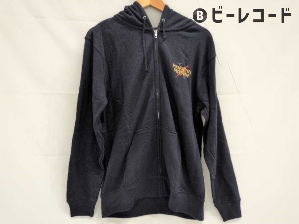 MAN WITH A MISSION/祝☆10周年爆誕祭限定ロゴパーカー/ネイビー/XL
