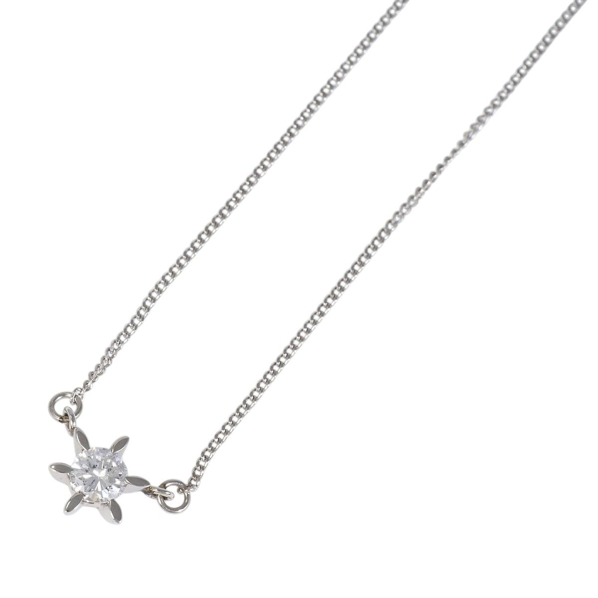 PT850/プラチナ ネックレス ダイヤモンド 0.20ct 総重量約2.0g 約41cm
