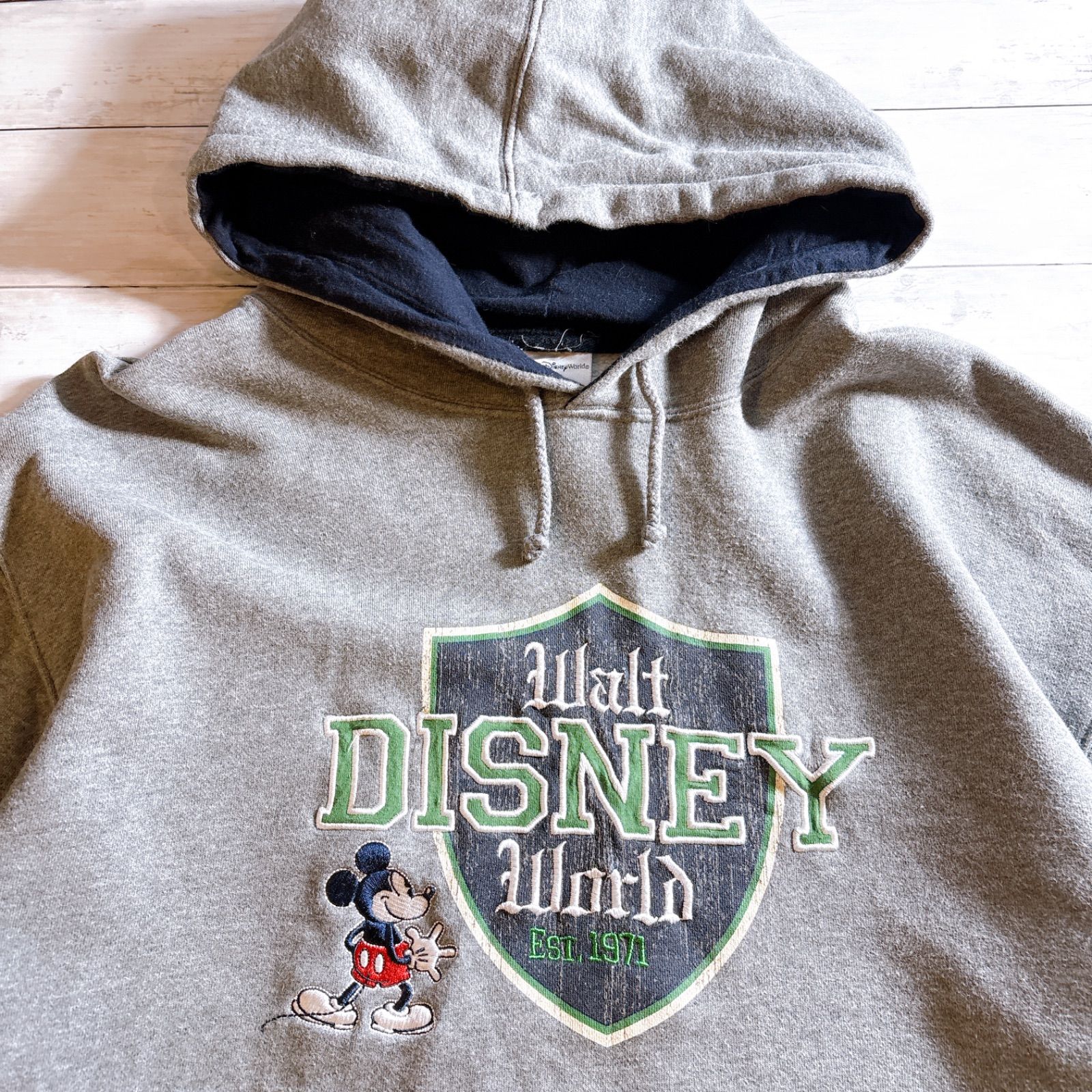 希少デザイン】90s Vintage WALT DISNEY WORLD HOODIE ウォルト 