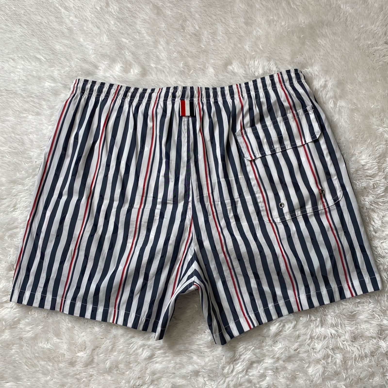 THOM BROWNE トリコロール ストライプ スイムショーツ 水着 海パン