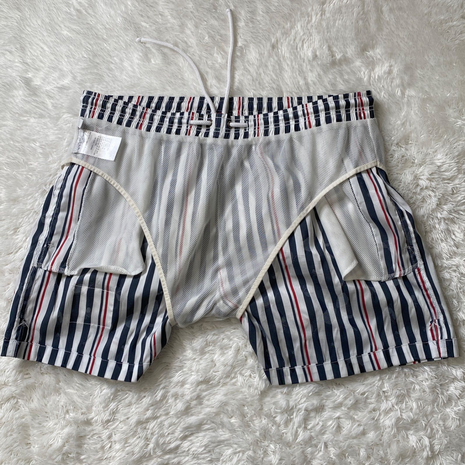 THOM BROWNE トリコロール ストライプ スイムショーツ 水着 海パン