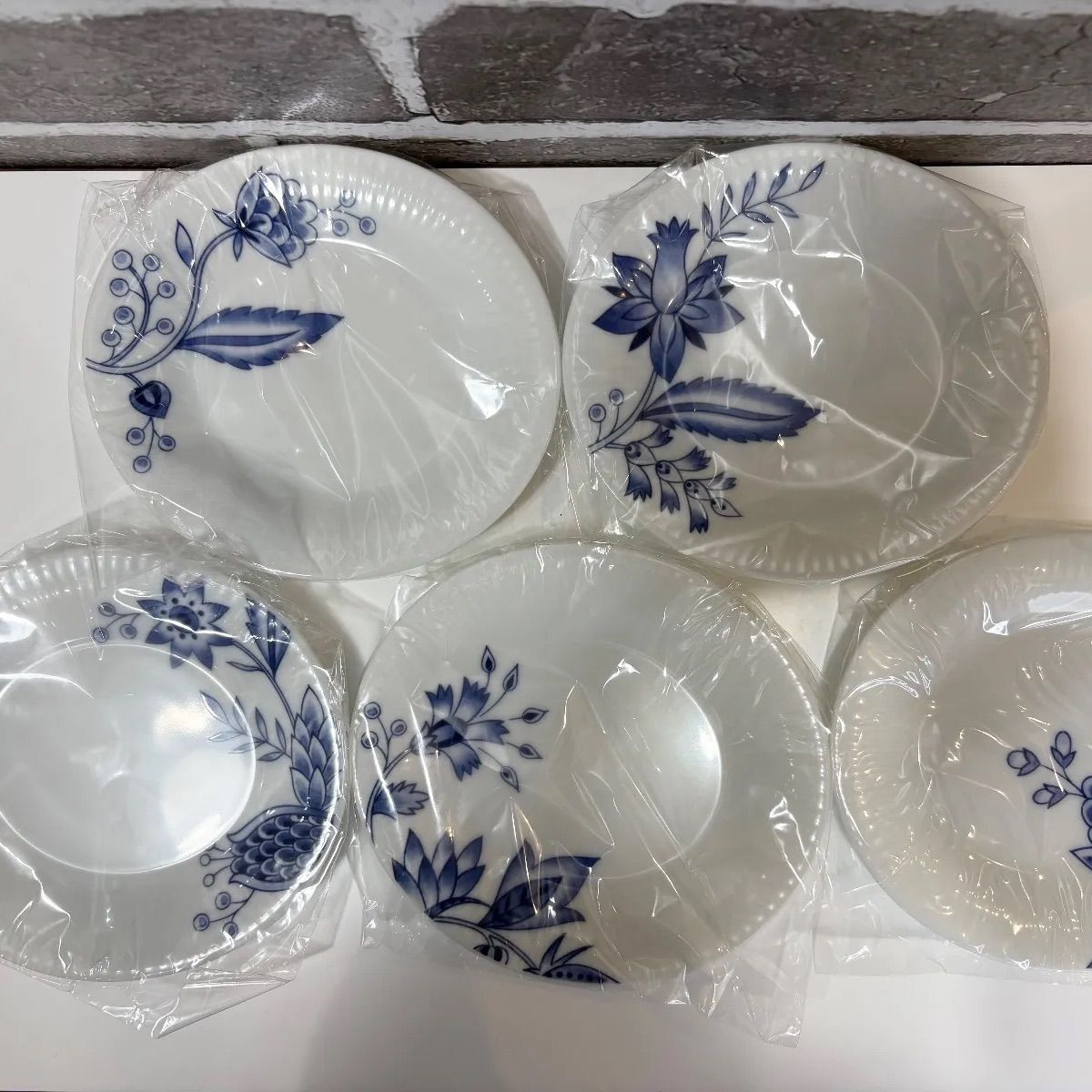 Noritake ノリタケ ブルー花柄 プレート 皿 5枚セット 専用箱付き