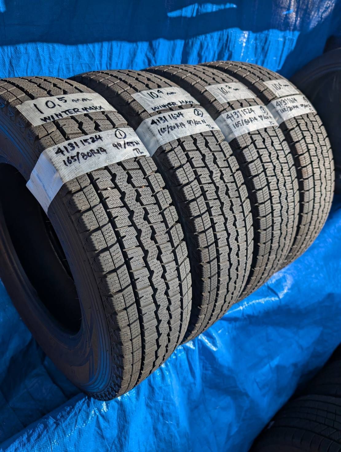 4162) 165/80R14 97/95N LT DUNLOP WINTER MAXX 2024年製 4本セット