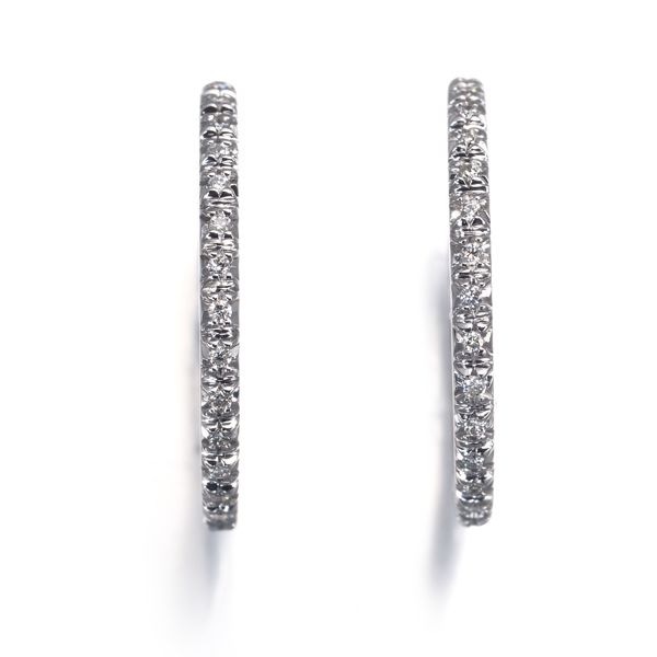 ポンテヴェキオ ピアス ダイヤ ダイヤモンド 0.14ct フープ K18WG