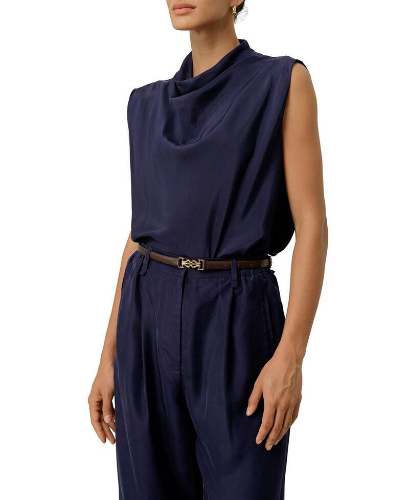 リリーシルク レディース トップス シャツ ノースリーブ LILYSILK Sand Wash Silk Habotai Sleeveless Top Blueberry サンド