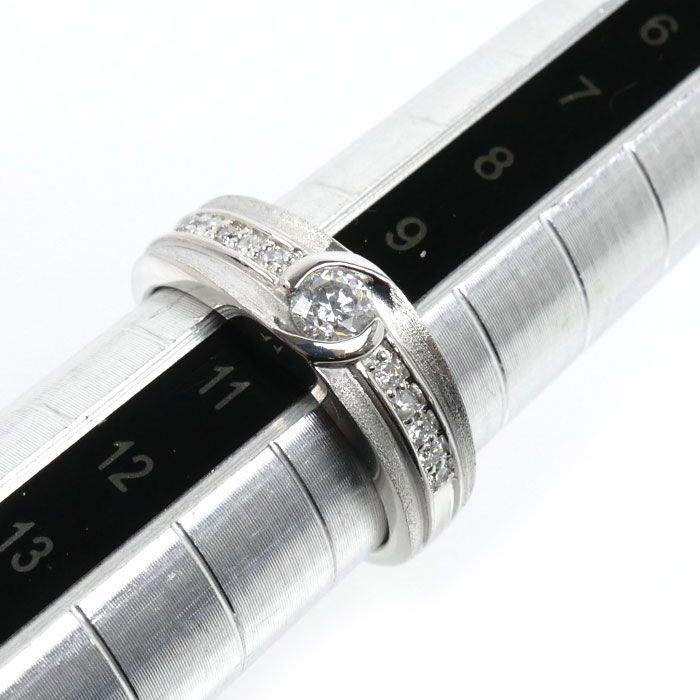 Pt900プラチナ リング・指輪 ダイヤモンド0.20ct/0.10ct 10号 6.0g