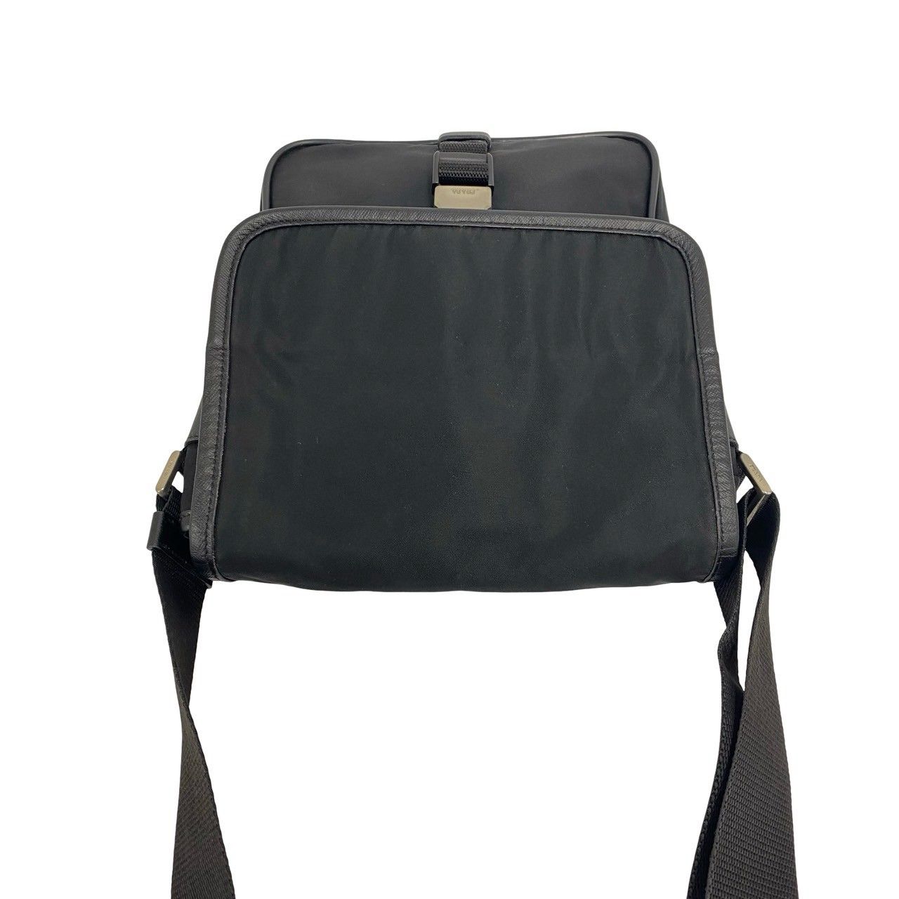 極 美品 PRADA プラダ 三角 ロゴ 金具 テスート ナイロン サフィアーノ