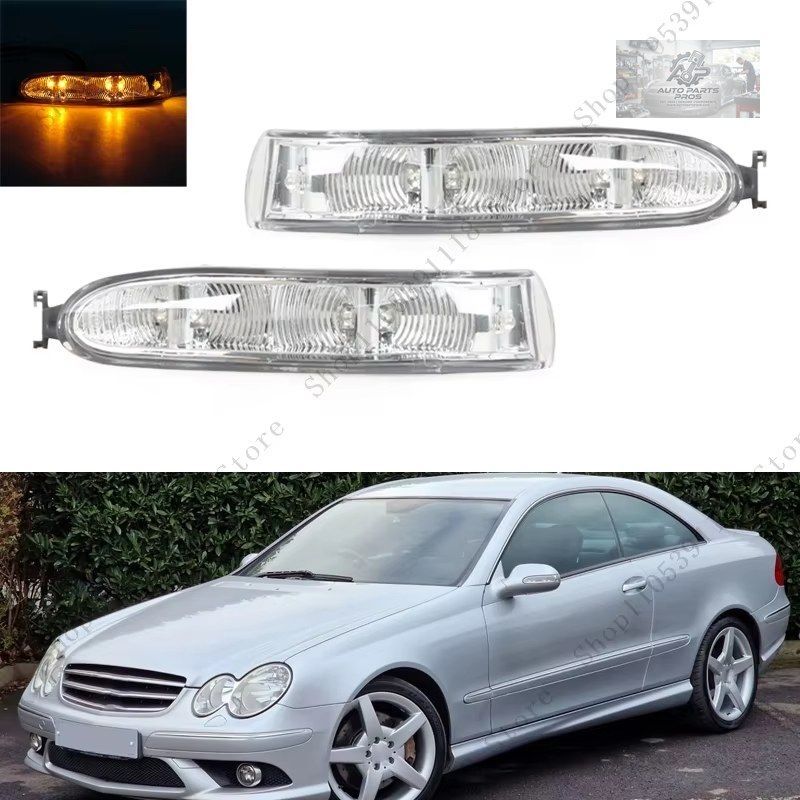 サイドミラーランプ LED ウィンカーライトウィングバックミラーウインカーミラーフラッシャーランプ ベンツ C209 CLK200 2002-2009 8,818円