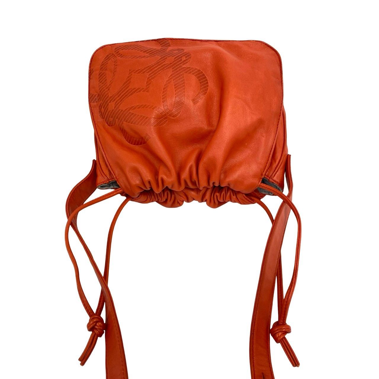 極 美品 LOEWE ロエベ ヴィンテージ アナグラム ロゴ ナッパ レザー 本 極 美品 LOEWE ロエベ ヴィンテージ アナグラム ロゴ ナッパ レザー 本