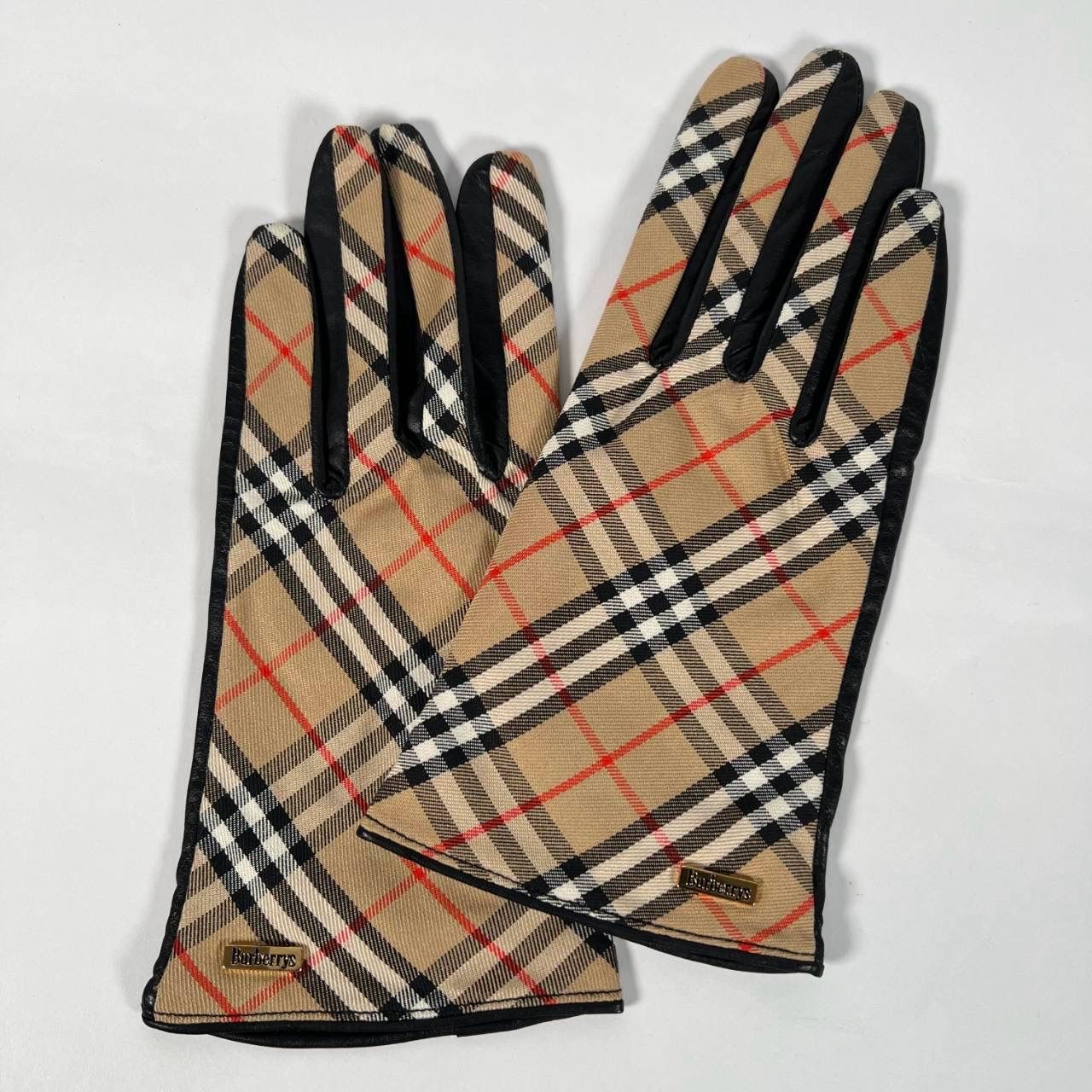 K-115 BURBERRY バーバリー レザーグローブ ノバチェック 手袋 - メルカリ