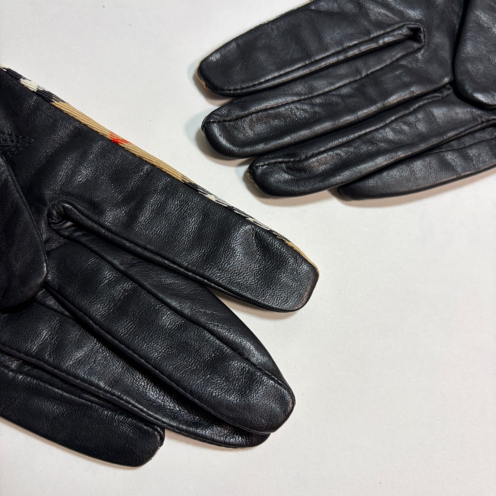 K-115 BURBERRY バーバリー レザーグローブ ノバチェック 手袋 - メルカリ