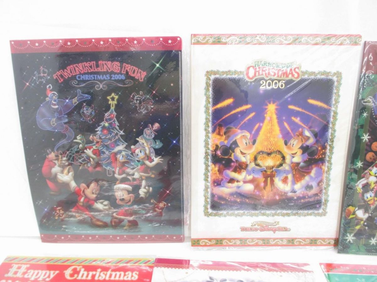 未開封】 ディズニー クリスマスのみ クリアホルダー 10点 2006〜2009