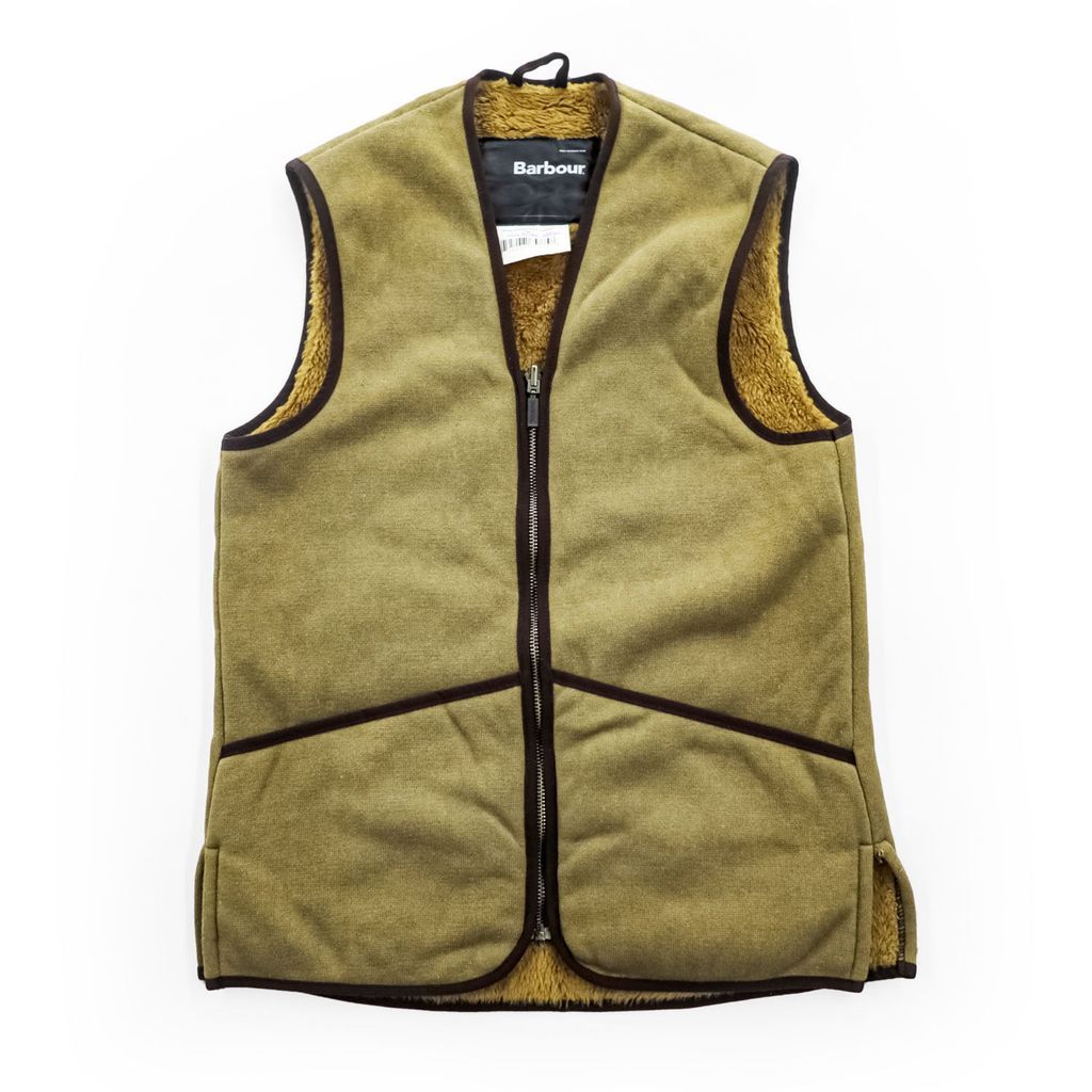 Barbour パイル ボア リバーシブル ライナーベスト S ブラウン WARM