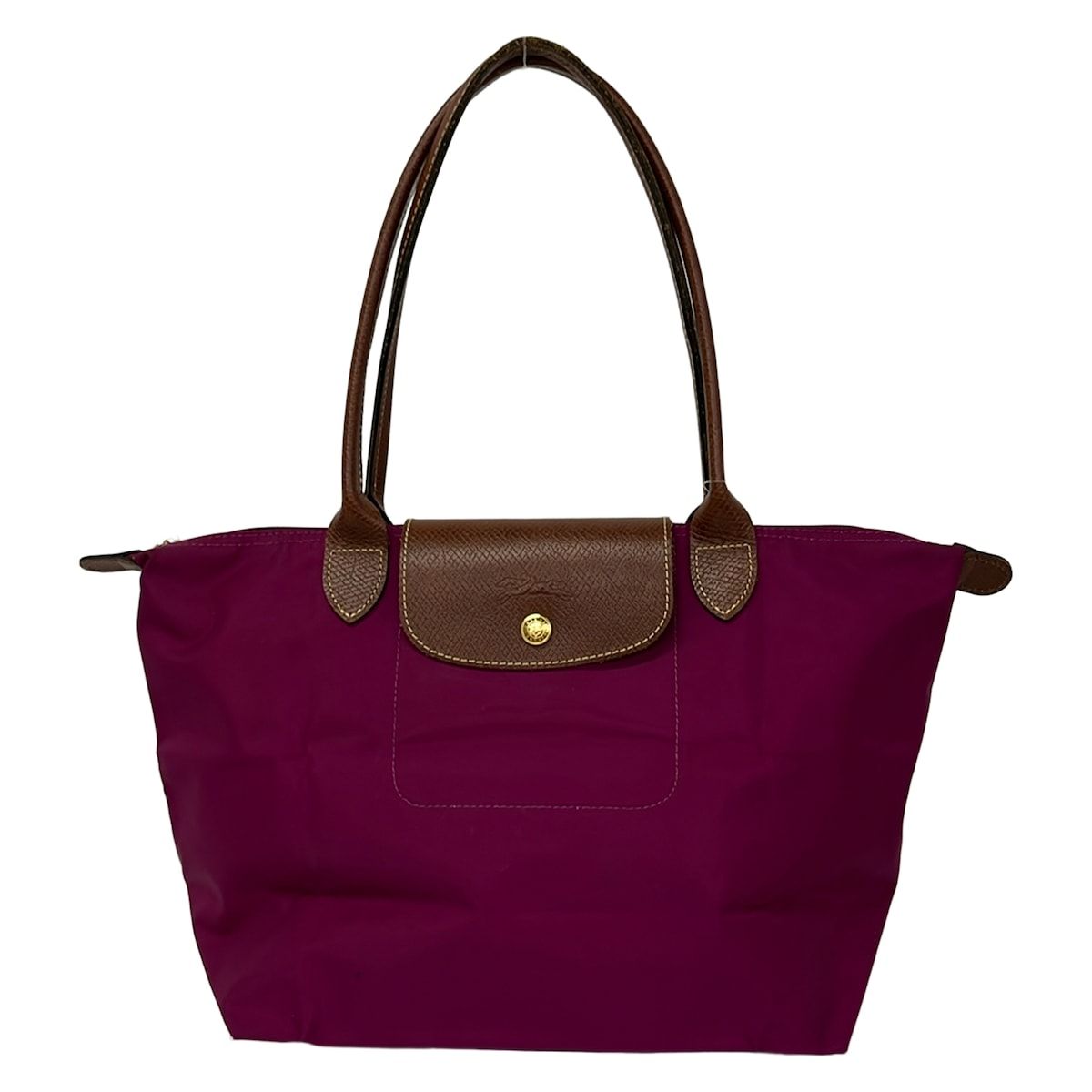 LONGCHAMP(ロンシャン) ショルダーバッグ ル・プリアージュオリジナル ボルドー×ブラウン 折りたたみ レザー