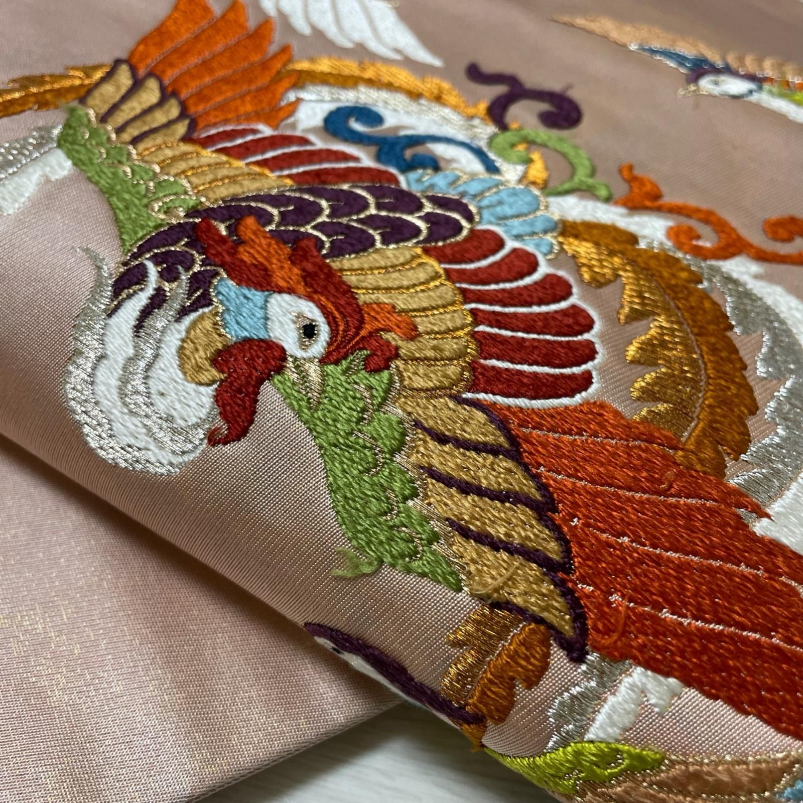 開き名古屋帯 唐織の鳳凰 正絹 着物 X-9881 - メルカリ