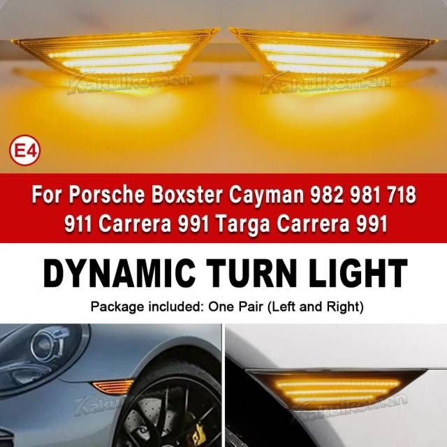 ポルシェ911カレラ991ボクスター981ケイマン982GT2用ダイナミックLED