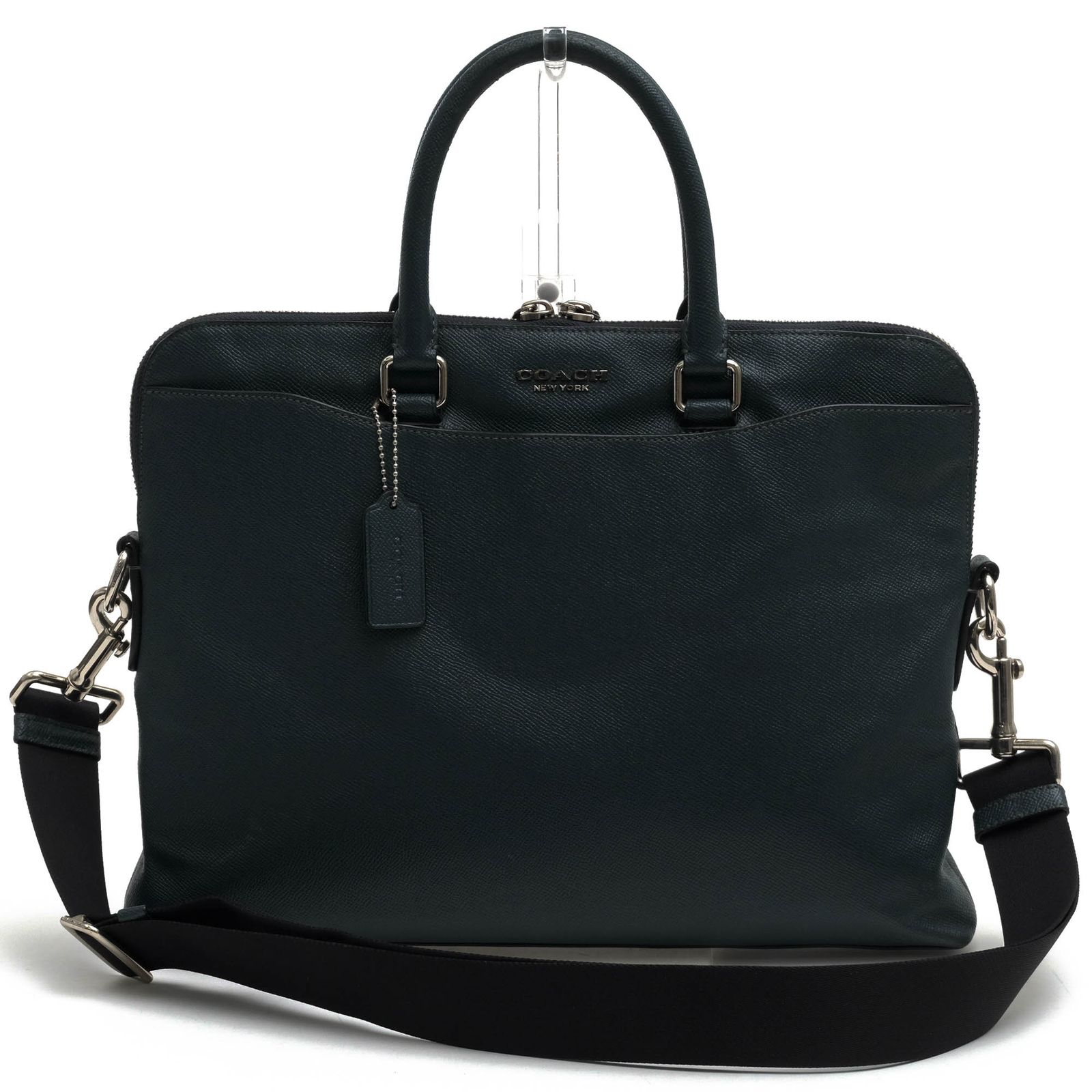 COACH Beckett Green Leather Briefcase - 2-Way Business Bag