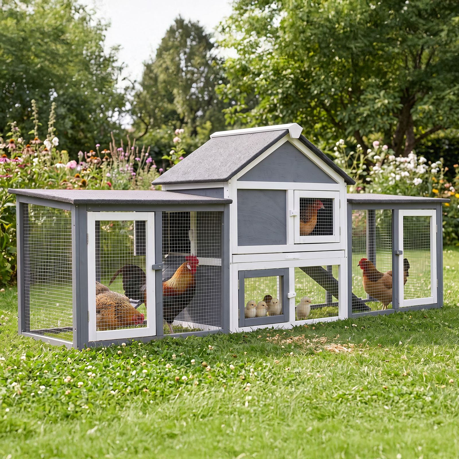 鶏小屋 鶏用ケージ 鳥かご 小動物ケージ 大型 4〜6羽用 本体サイズ