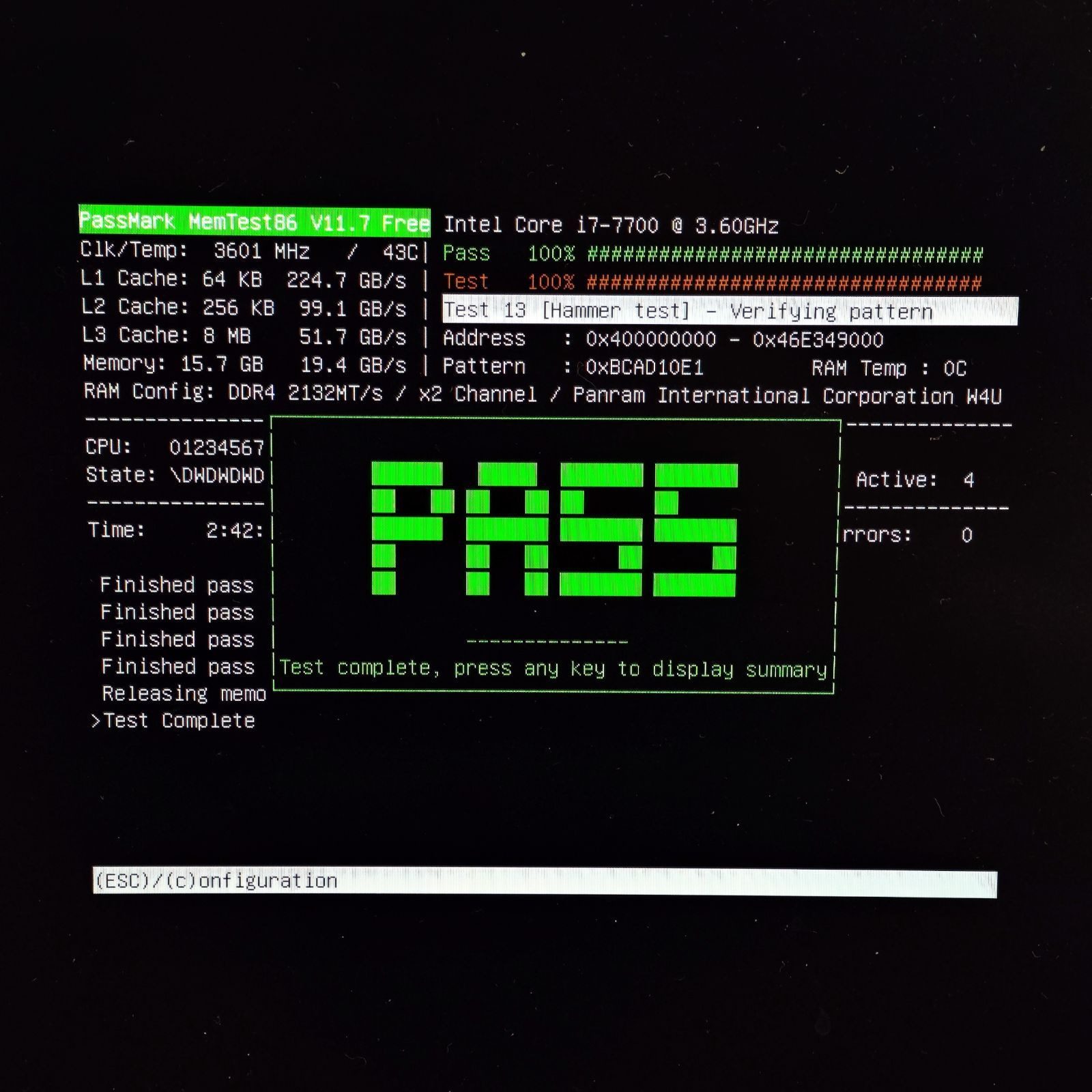 Panram デスクトップPC用メモリ DIMM DDR4-2133 8GB×2枚 合計16GB