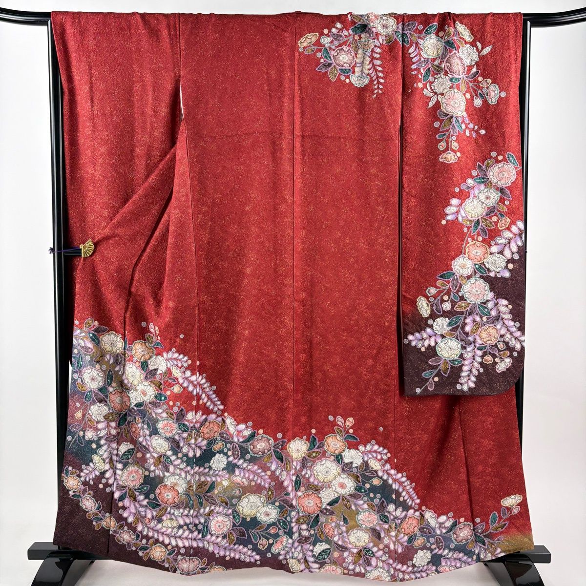 美品】 振袖 身丈162cm 裄丈69cm L 袷 袋帯フルセット 辻が花 金通し
