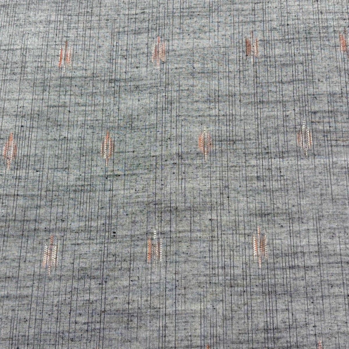 反物 秀品 紬 縞 幾何学 灰色 正絹 【中古】 - メルカリ