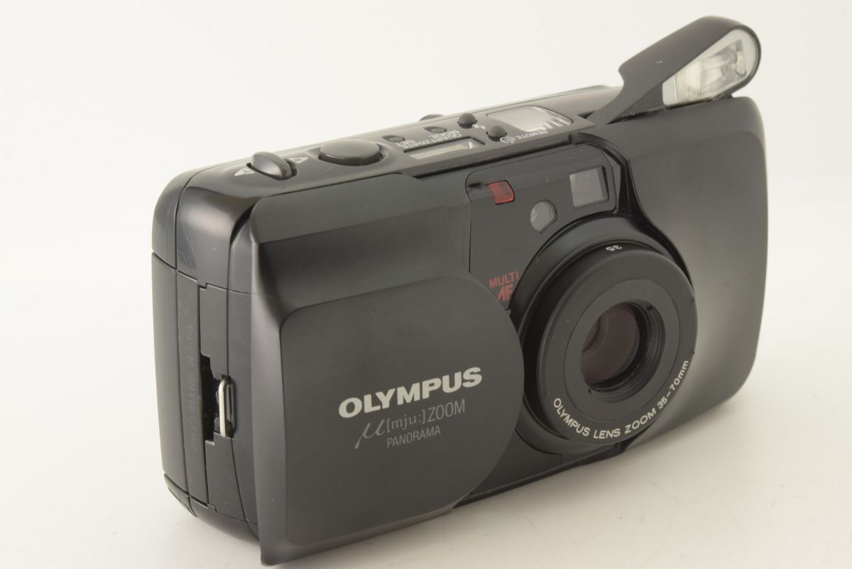 OLYMPUS オリンパスMju Zoom Panorama Black コンパクトフィルムカメラ
