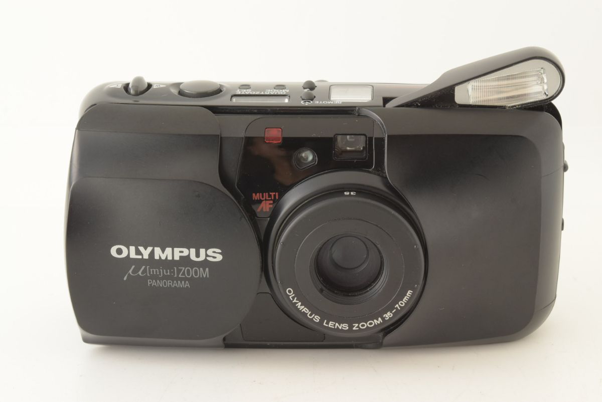 OLYMPUS オリンパスMju Zoom Panorama Black コンパクトフィルムカメラ